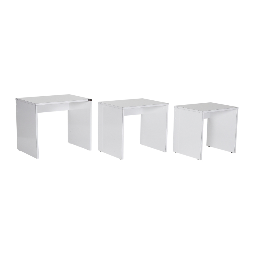CONJUNTO 3x Mesa de centro branco