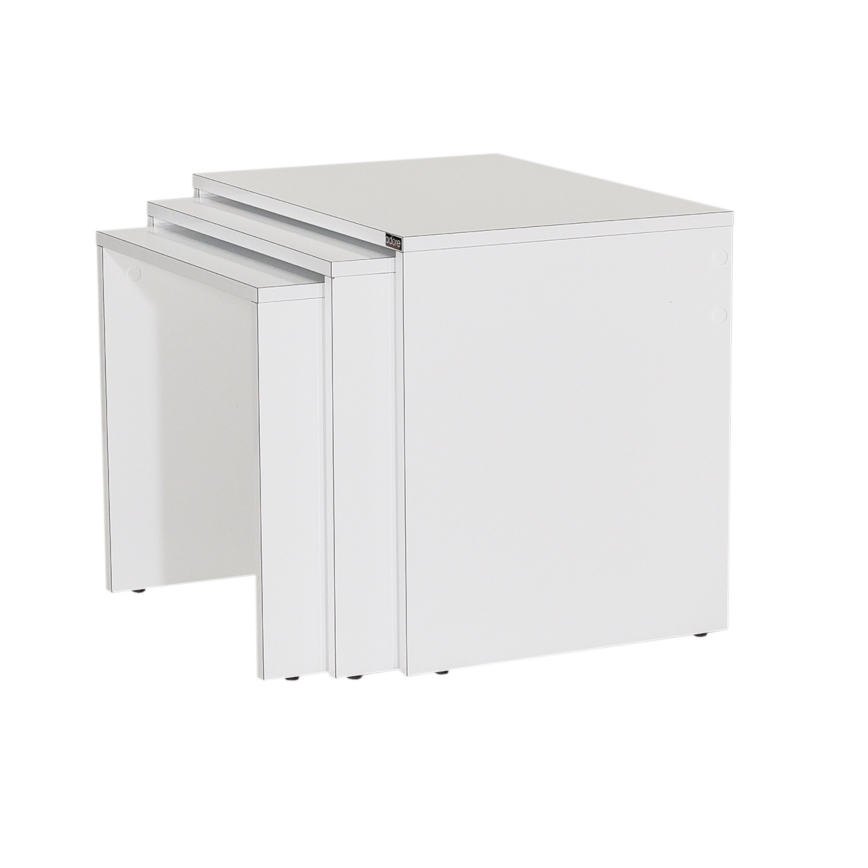 CONJUNTO 3x Mesa de centro branco