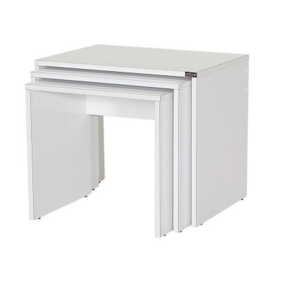 CONJUNTO 3x Mesa de centro branco