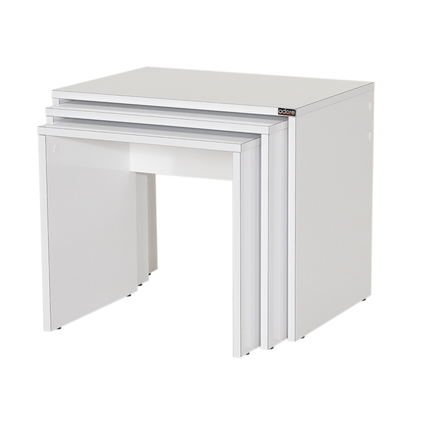 CONJUNTO 3x Mesa de centro branco