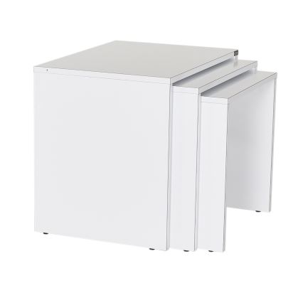 CONJUNTO 3x Mesa de centro branco