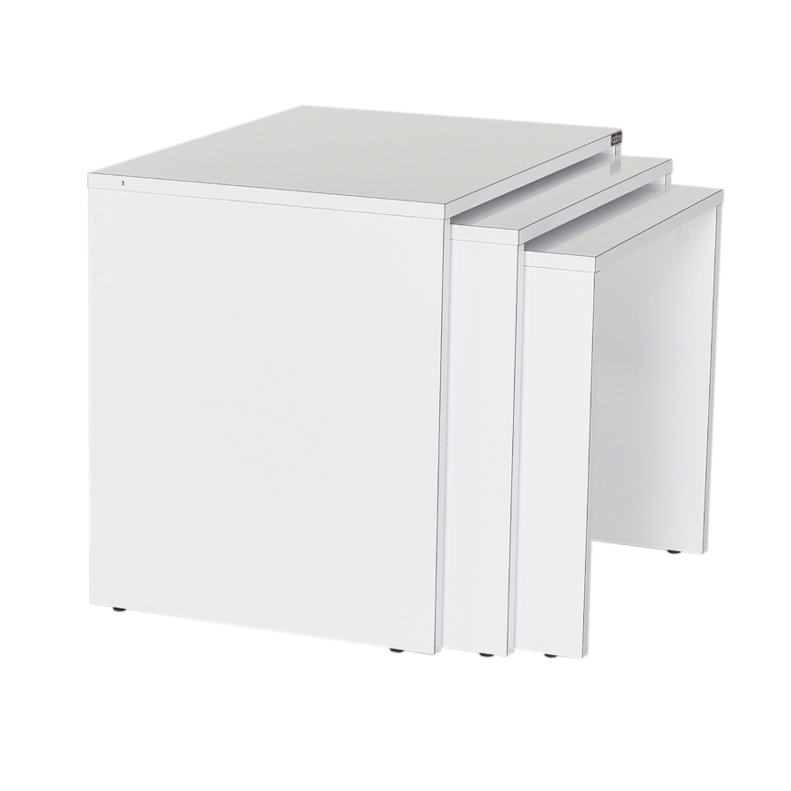 CONJUNTO 3x Mesa de centro branco