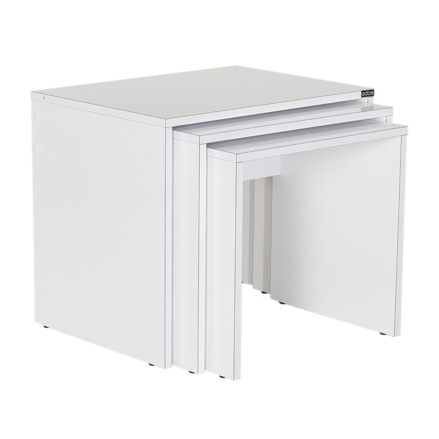 CONJUNTO 3x Mesa de centro branco