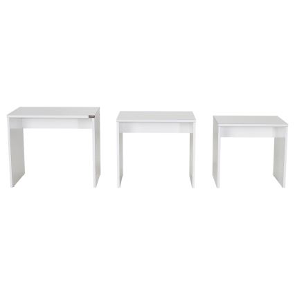 CONJUNTO 3x Mesa de centro branco