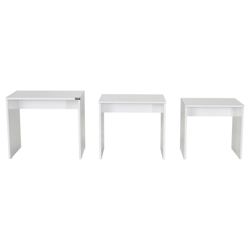 CONJUNTO 3x Mesa de centro branco