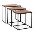 CONJUNTO 3x Mesa de centro castanho