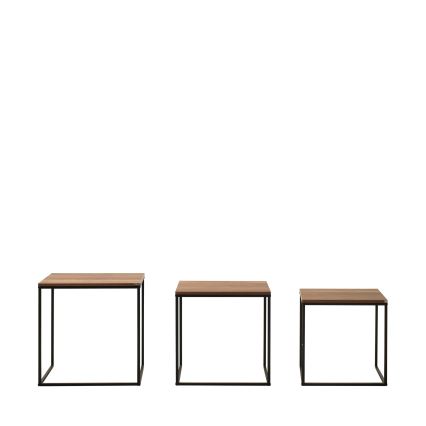 CONJUNTO 3x Mesa de centro castanho