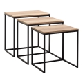 CONJUNTO 3x Mesa de centro castanho