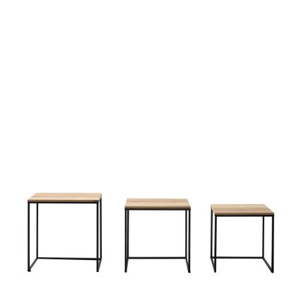 CONJUNTO 3x Mesa de centro castanho