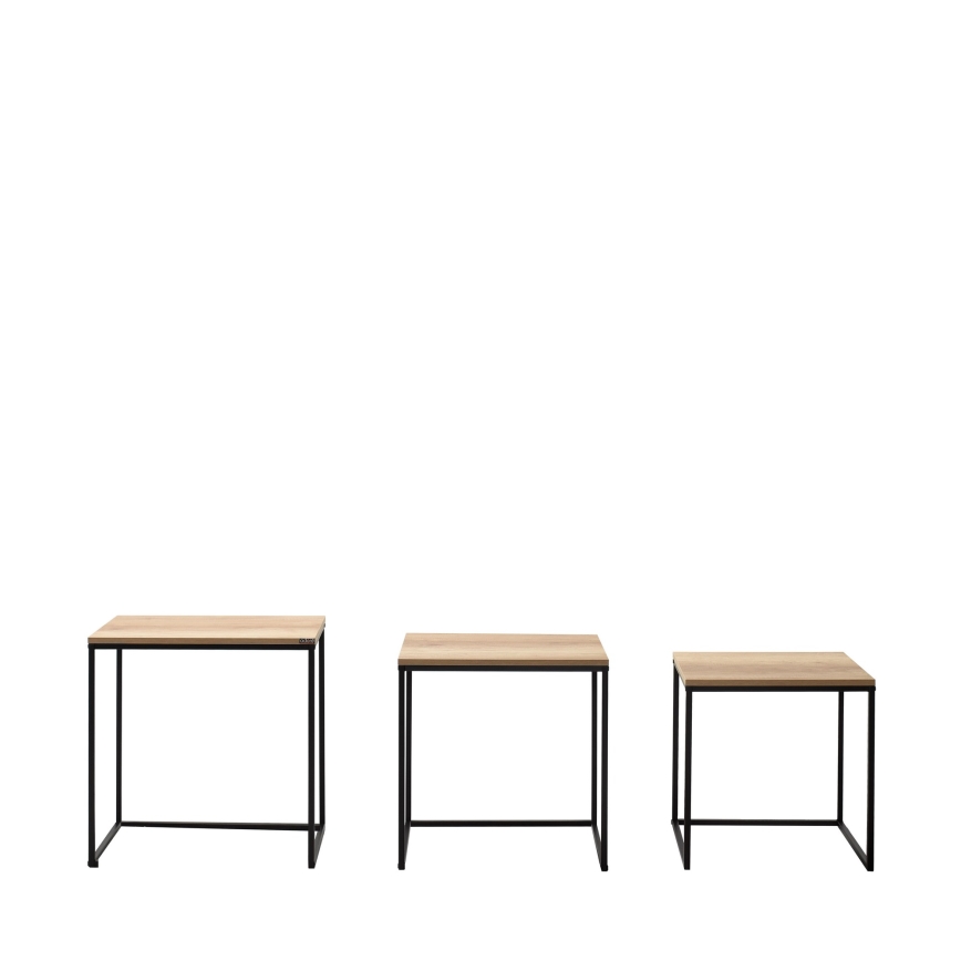 CONJUNTO 3x Mesa de centro castanho