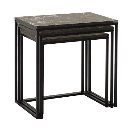 CONJUNTO 3x Mesa de centro preto