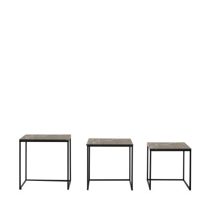 CONJUNTO 3x Mesa de centro preto