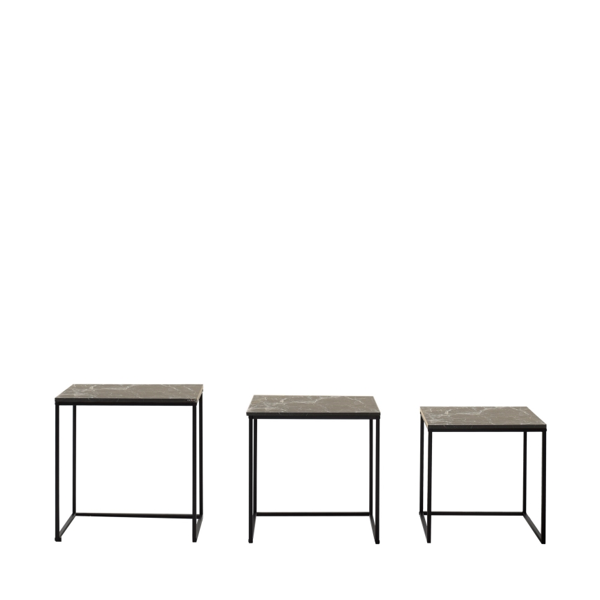 CONJUNTO 3x Mesa de centro preto