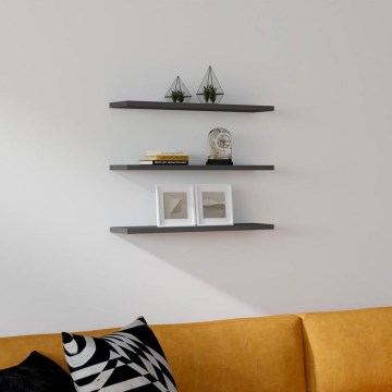 CONJUNTO 3x Prateleira de parede BOSS antracite