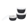 CONJUNTO 3x Taças com tampa preto/aço inoxidável