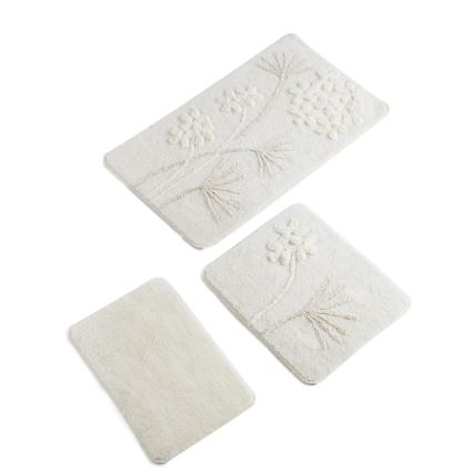 CONJUNTO 3x Tapetes para casa de banho ORKIDE 60/60/100 cm bege