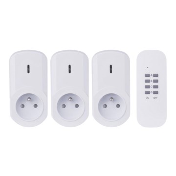 CONJUNTO 3x Tomadas controladas remotamente