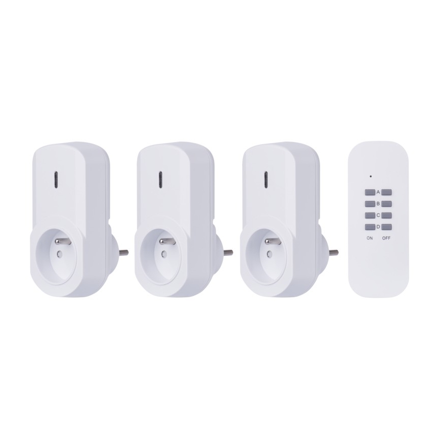 CONJUNTO 3x Tomadas controladas remotamente