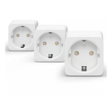 CONJUNTO 3x Tomadas inteligente Philips Hue Inteligente ficha EU SCHUKO