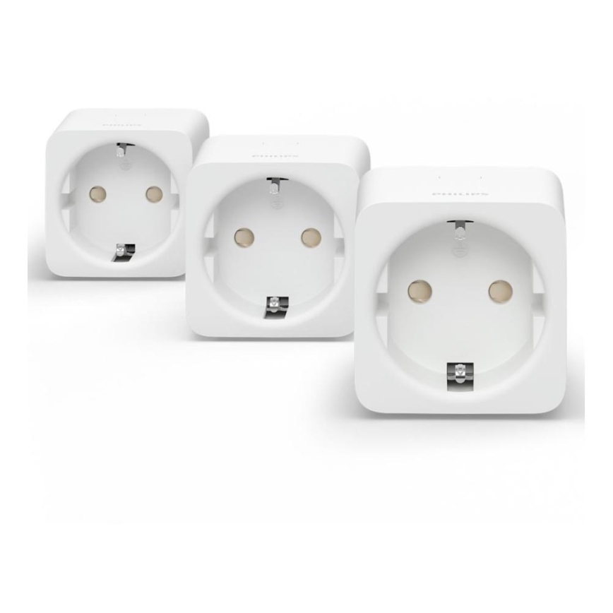CONJUNTO 3x Tomadas inteligente Philips Hue Inteligente ficha EU SCHUKO