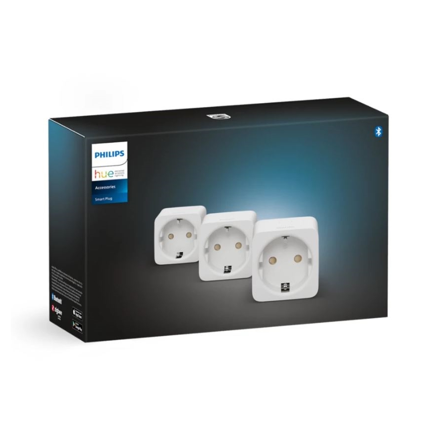 CONJUNTO 3x Tomadas inteligente Philips Hue Inteligente ficha EU SCHUKO