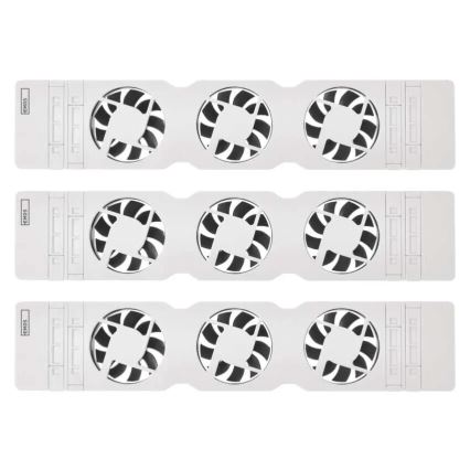 CONJUNTO 3x Ventiladores para radiador 5/230V branco