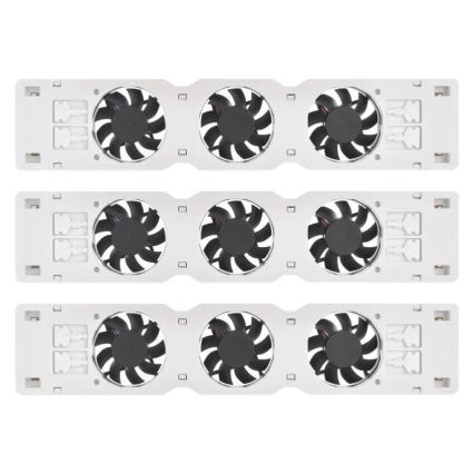 CONJUNTO 3x Ventiladores para radiador 5/230V branco