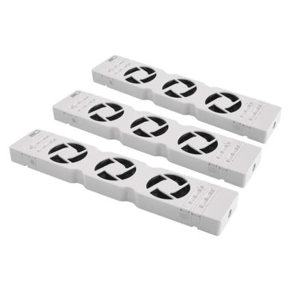 CONJUNTO 3x Ventiladores para radiador 5/230V branco