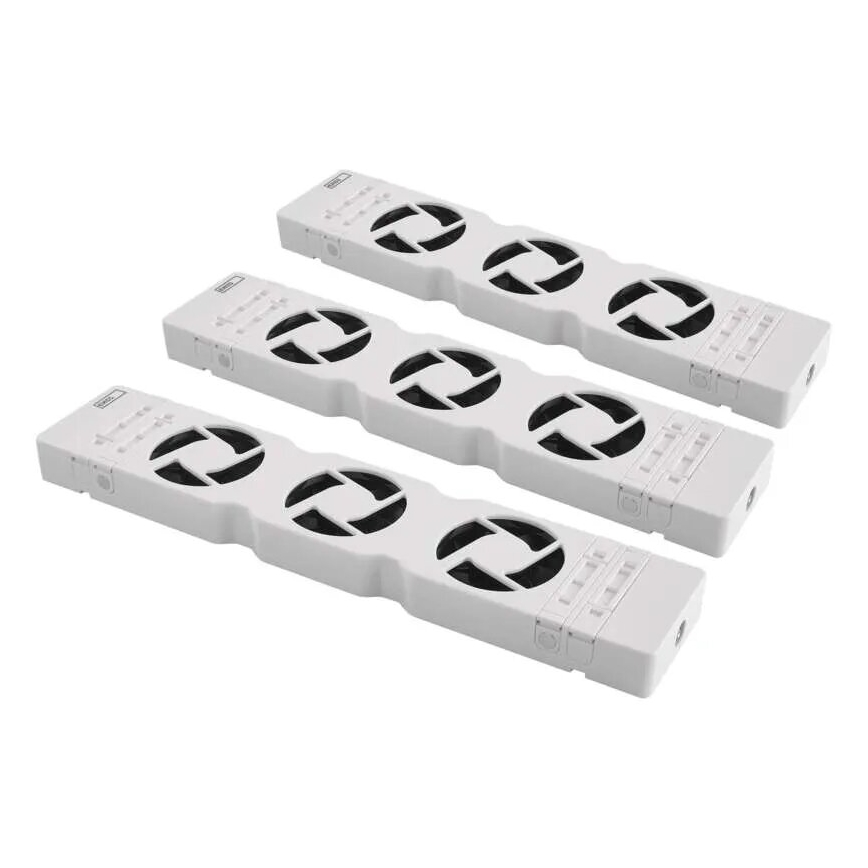 CONJUNTO 3x Ventiladores para radiador 5/230V branco