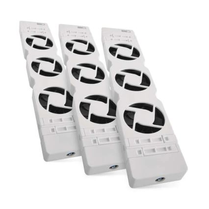 CONJUNTO 3x Ventiladores para radiador 5/230V branco