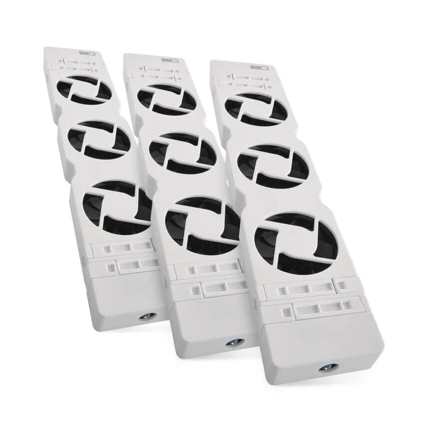 CONJUNTO 3x Ventiladores para radiador 5/230V branco