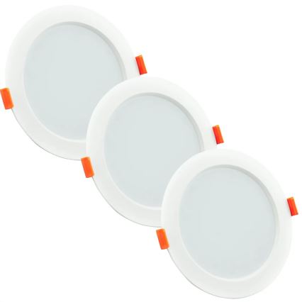CONJUNTO 3xLED Luz encastrada de casa de banho MIRO LED/6W/230V IP44