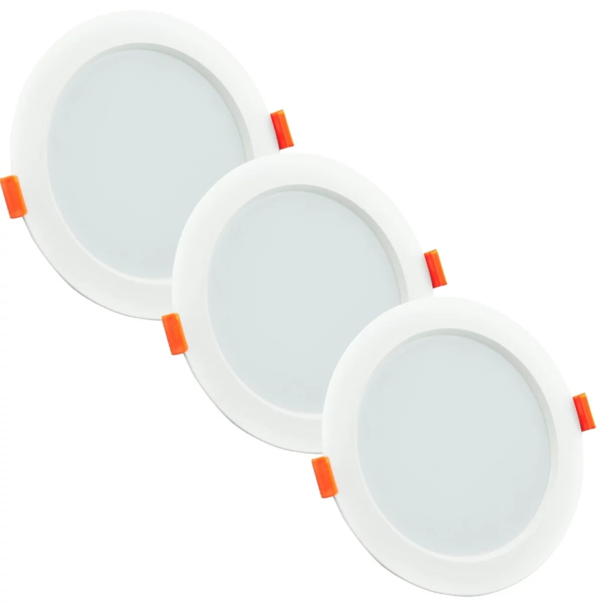 CONJUNTO 3xLED Luz encastrada de casa de banho MIRO LED/6W/230V IP44