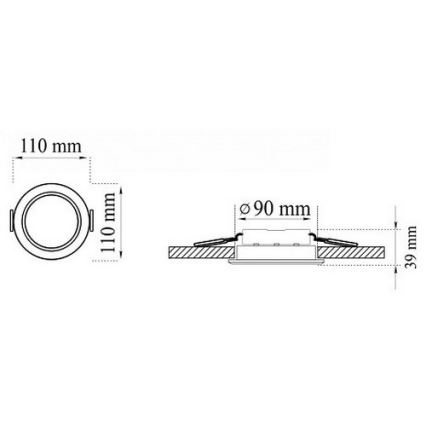 CONJUNTO 3xLED Luz encastrada de casa de banho MIRO LED/6W/230V IP44
