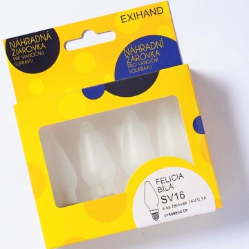 CONJUNTO 4 x Lâmpada de substituição FELICIA E10/14V/0,1A branco Fabricado na Europa