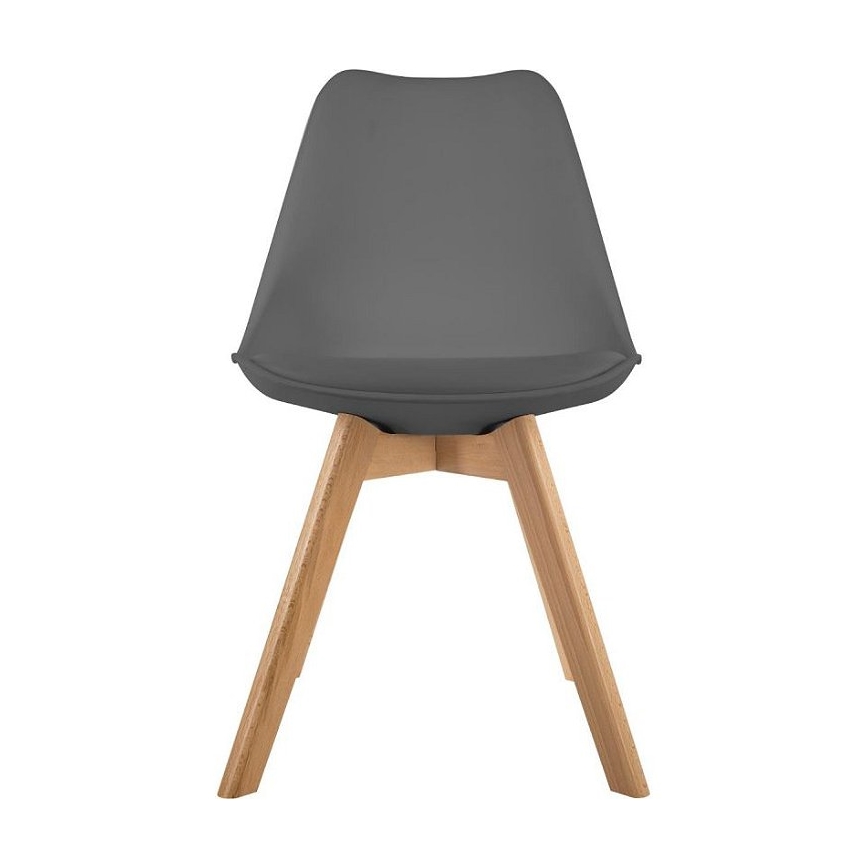 CONJUNTO 4x Cadeira de refeição BAYA faia/cinzento escuro