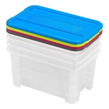 CONJUNTO 4x Caixas de arrumação TEX BOX 4,5 l