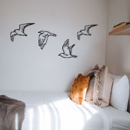 CONJUNTO 4x Decoração de parede pássaros