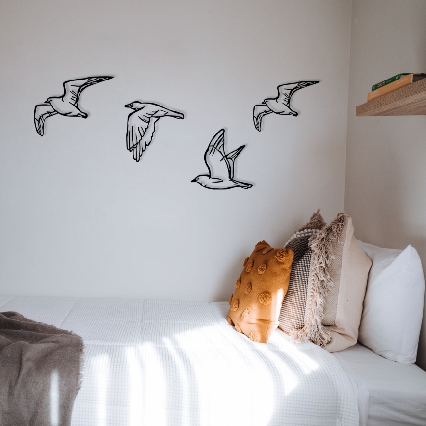 CONJUNTO 4x Decoração de parede pássaros