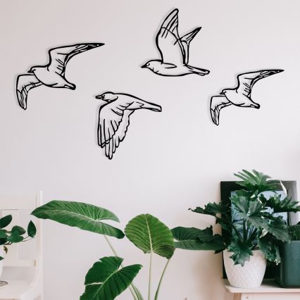 CONJUNTO 4x Decoração de parede pássaros