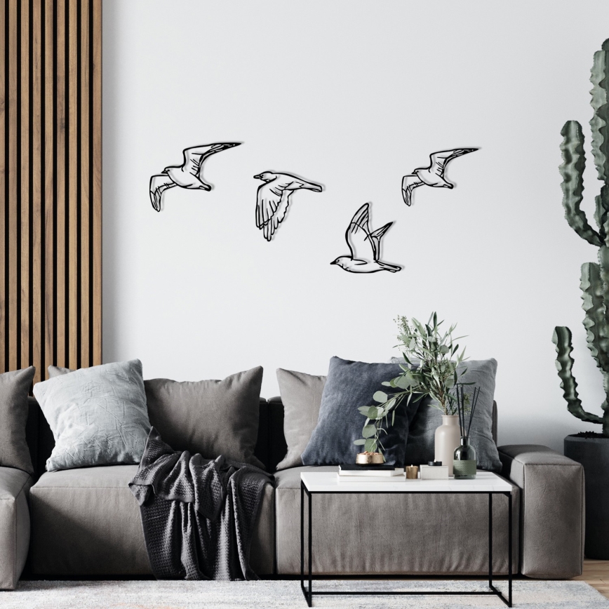 CONJUNTO 4x Decoração de parede pássaros