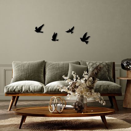 CONJUNTO 4x Decoração de parede pássaros