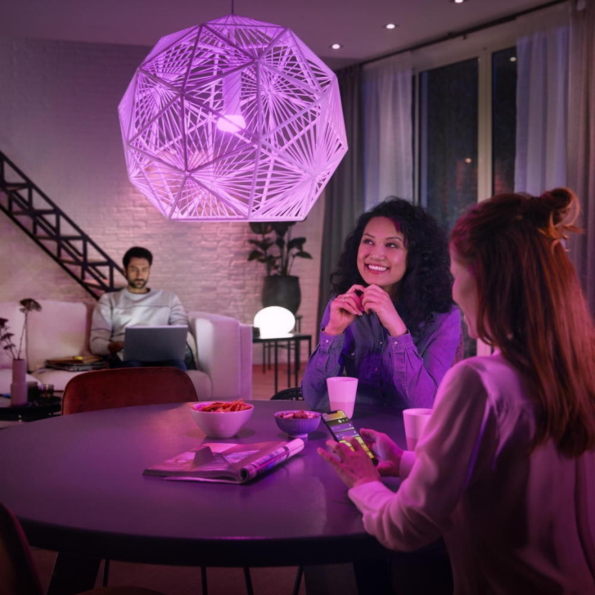 CONJUNTO 4x Lâmpada LED com regulação Philips Hue White And Color Ambience E27/6,5W/230V 2000-6500K