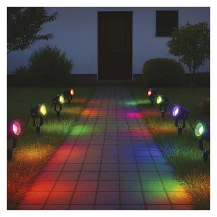 CONJUNTO 4x Luzes LED RGBIC para exterior com regulação LED/7W/230V 3000-6500K IP65 Wi-Fi Tuya