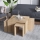 CONJUNTO 4x Mesa de apoio ORTANCA + mesa de centro bege