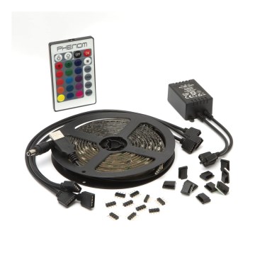 CONJUNTO 4x Tira LED RGB com regulação 2x37cm 2x70cm LED/2,66/5,04W/5V IP65 + controlo remoto