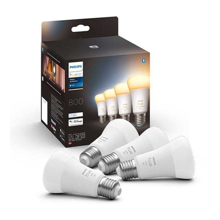 CONJUNTO 4xLâmpada LED com regulação Philips Hue WHITE AMBIANCE E27/6W/230V 2200-6500K