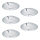 CONJUNTO 5x Foco de encastrar LED com regulação 1xLED/4,5W/230V cromado brilhante
