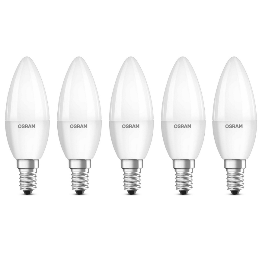 CONJUNTO 5x Lâmpadas LED BASE B40 E14/4,9W/230V 2700K - Osram