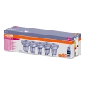 CONJUNTO 5x Lâmpadas LED com regulação PAR16 GU10/4,5W/230V 4000K 36° - Osram